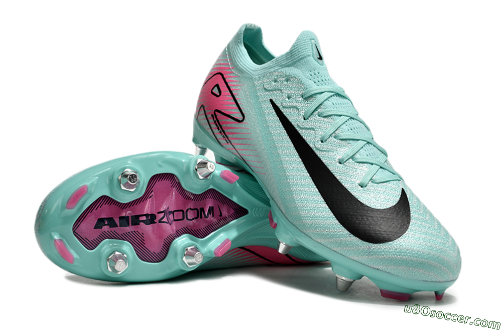Nike Air Zoom Mercurial Vapor 16 Elite SG Soft Ground Soccer Cleats - Jade/Black/Pink 3