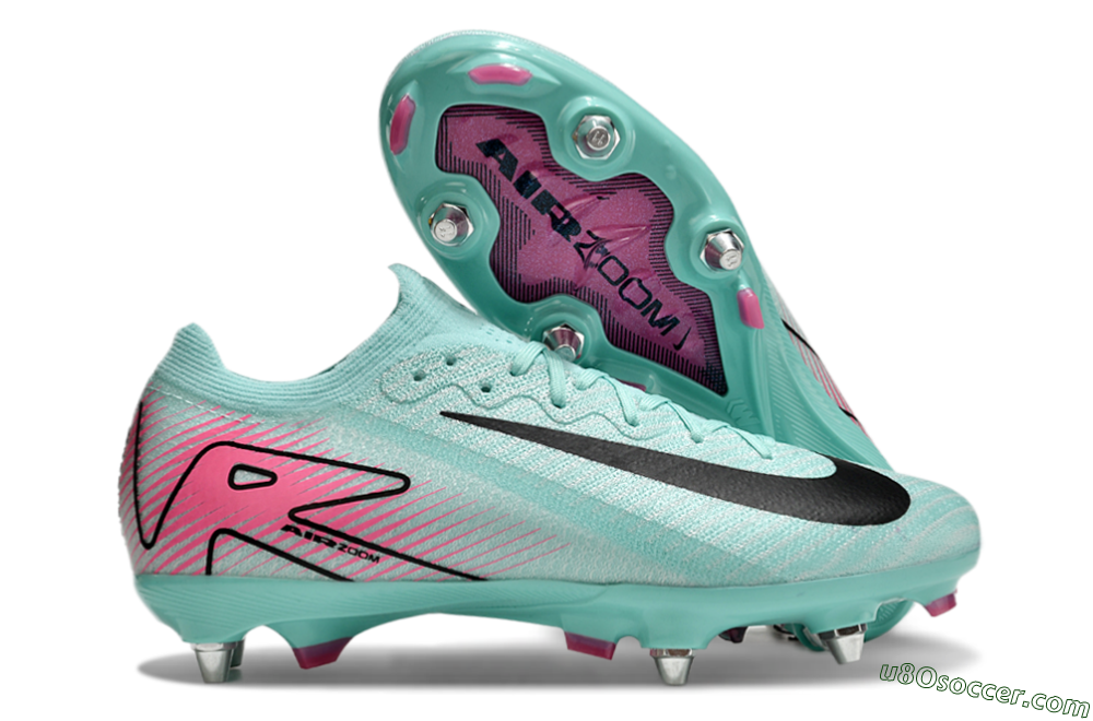 Nike Air Zoom Mercurial Vapor 16 Elite SG Soft Ground Soccer Cleats - Jade/Black/Pink 1