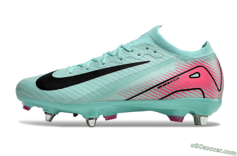 Nike Air Zoom Mercurial Vapor 16 Elite SG Soft Ground Soccer Cleats - Jade/Black/Pink 2