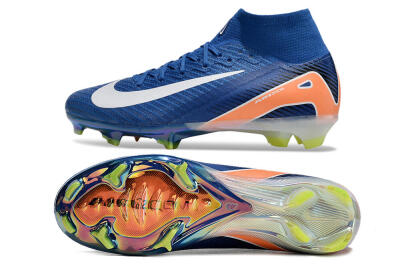 Nike Air Zoom Mercurial Superfly 10 Elite FG Firm Ground Soccer Cleats - Blue/White/Orange