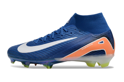 Nike Air Zoom Mercurial Superfly 10 Elite FG Firm Ground Soccer Cleats - Blue/White/Orange