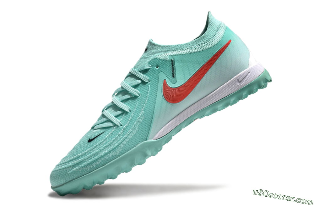 Nike Phantom GX 2 Elite TF Artificial Turf Soccer Shoes - Jade/Red/White 5
