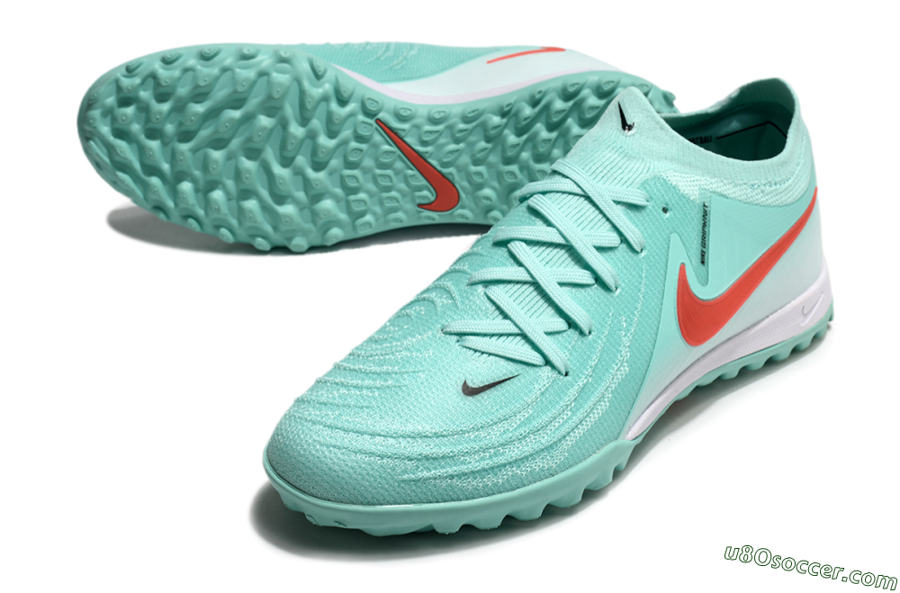 Nike Phantom GX 2 Elite TF Artificial Turf Soccer Shoes - Jade/Red/White 3