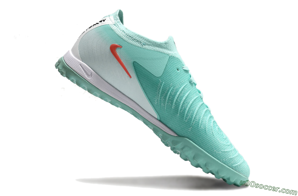 Nike Phantom GX 2 Elite TF Artificial Turf Soccer Shoes - Jade/Red/White 4