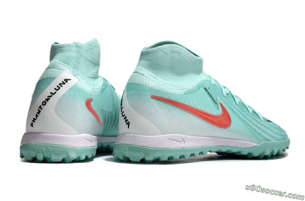 Nike Phantom Luna Elite TF Artificial Turf Soccer Shoes - Jade/Red/White 6