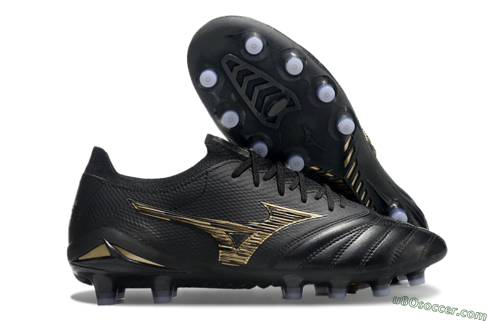 Mizuno Morelia Neo 3 FG Firm Ground Soccer Cleats - Black/Gold 1