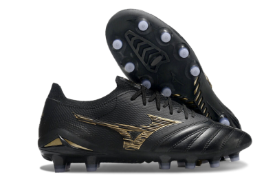 Mizuno Morelia Neo 3 FG Firm Ground Soccer Cleats - Black/Gold