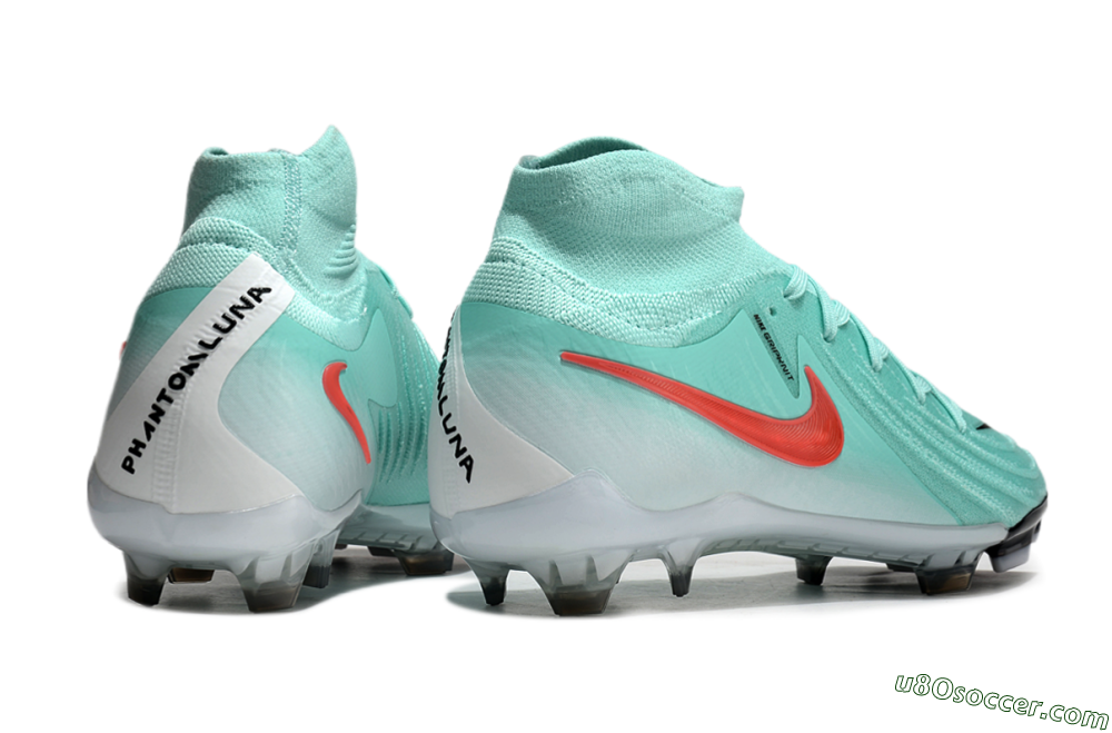 Nike Phantom Luna Elite FG Firm Ground Soccer Cleats - Jade/Red/White 6