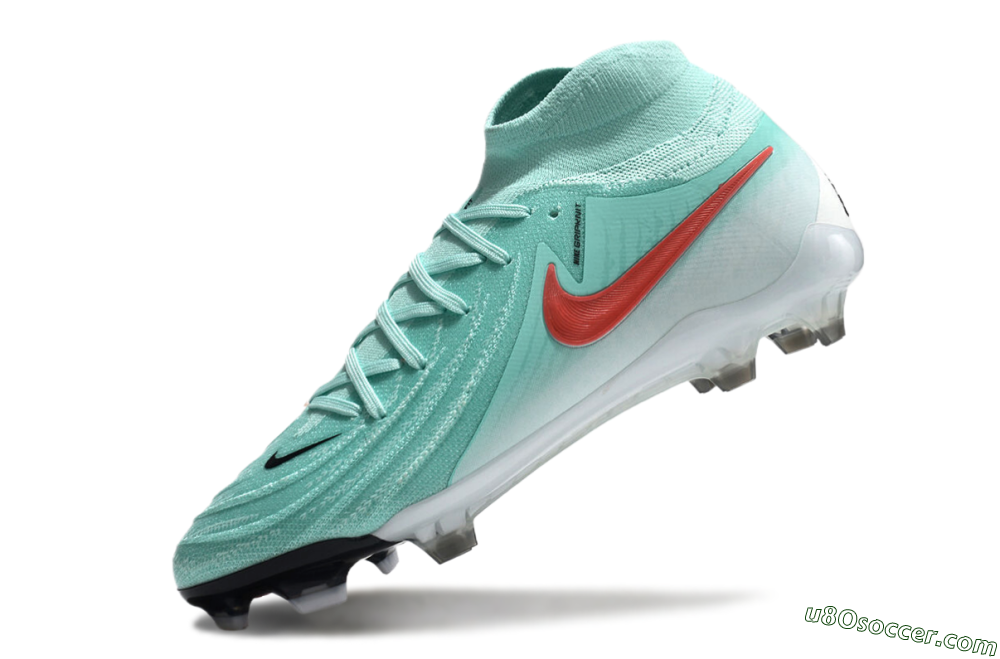 Nike Phantom Luna Elite FG Firm Ground Soccer Cleats - Jade/Red/White 5