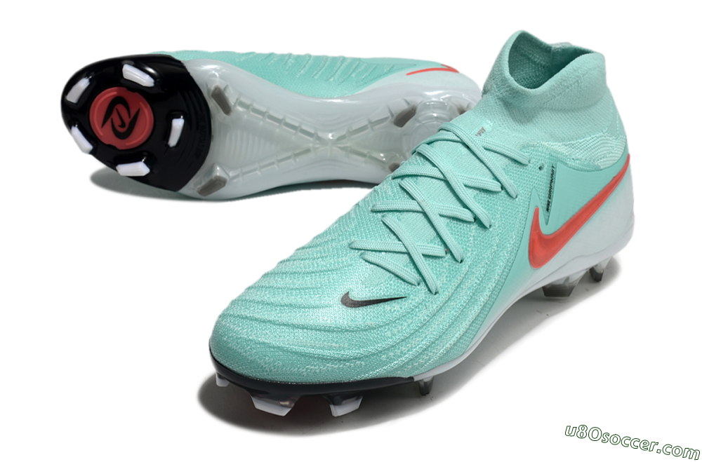 Nike Phantom Luna Elite FG Firm Ground Soccer Cleats - Jade/Red/White 3