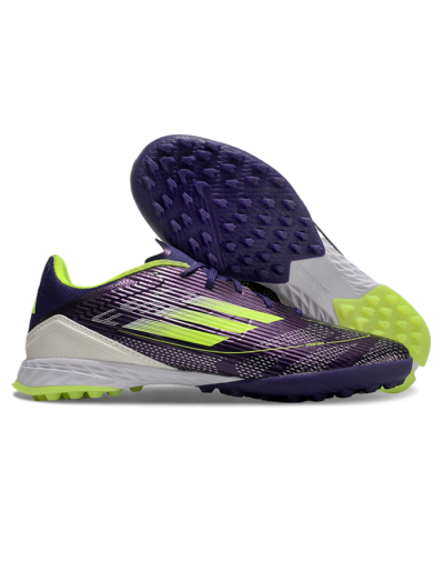 Adidas F50 Pro TF Artificial Turf Soccer Shoes - Purple/Yellow/Blue