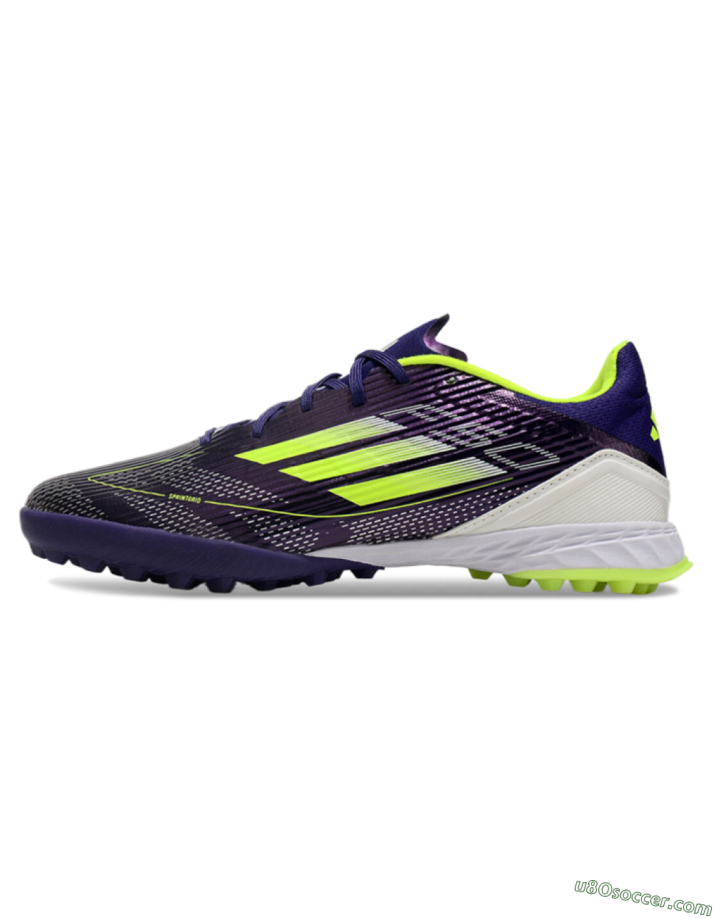Adidas F50 Pro TF Artificial Turf Soccer Shoes - Purple/Yellow/Blue 2