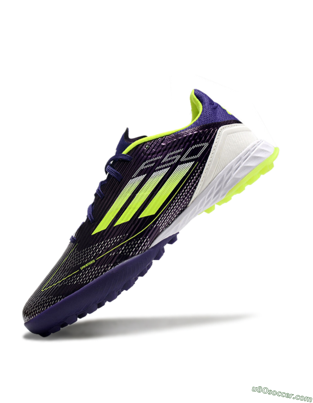 Adidas F50 Pro TF Artificial Turf Soccer Shoes - Purple/Yellow/Blue 5