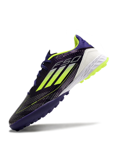 Adidas F50 Pro TF Artificial Turf Soccer Shoes - Purple/Yellow/Blue