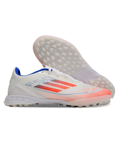 Adidas F50 Pro TF Artificial Turf Soccer Shoes - White/Red/Blue