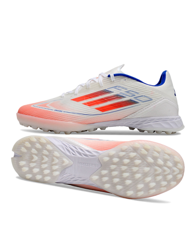 Adidas F50 Pro TF Artificial Turf Soccer Shoes - White/Red/Blue