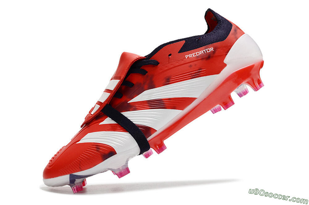 Adidas Predator Elite Foldover Tongue FG Firm Ground Soccer Cleats - Red/White/Black 5