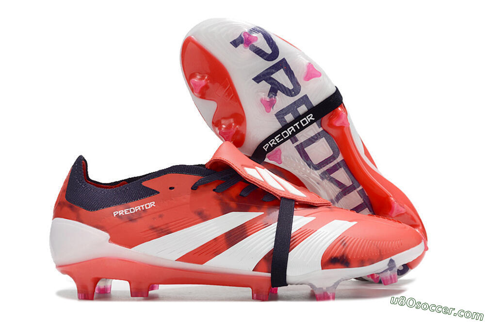 Adidas Predator Elite Foldover Tongue FG Firm Ground Soccer Cleats - Red/White/Black 1