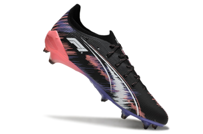 Puma Ultra Ultimate FG Firm Ground Soccer Cleats - Black/White/Purple/Pink