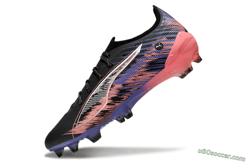 Puma Ultra Ultimate FG Firm Ground Soccer Cleats - Black/White/Purple/Pink 5