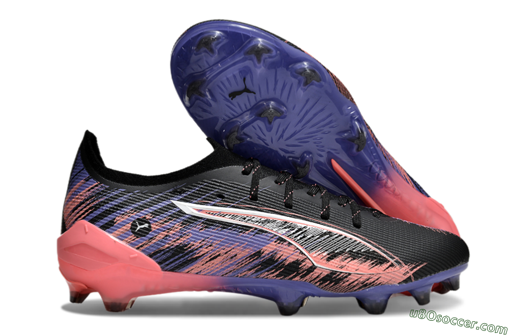 Puma Ultra Ultimate FG Firm Ground Soccer Cleats - Black/White/Purple/Pink 1