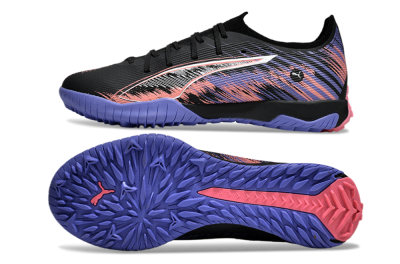 Puma Ultra Ultimate TF Artificial Turf Soccer Shoes - Black/White/Purple/Pink