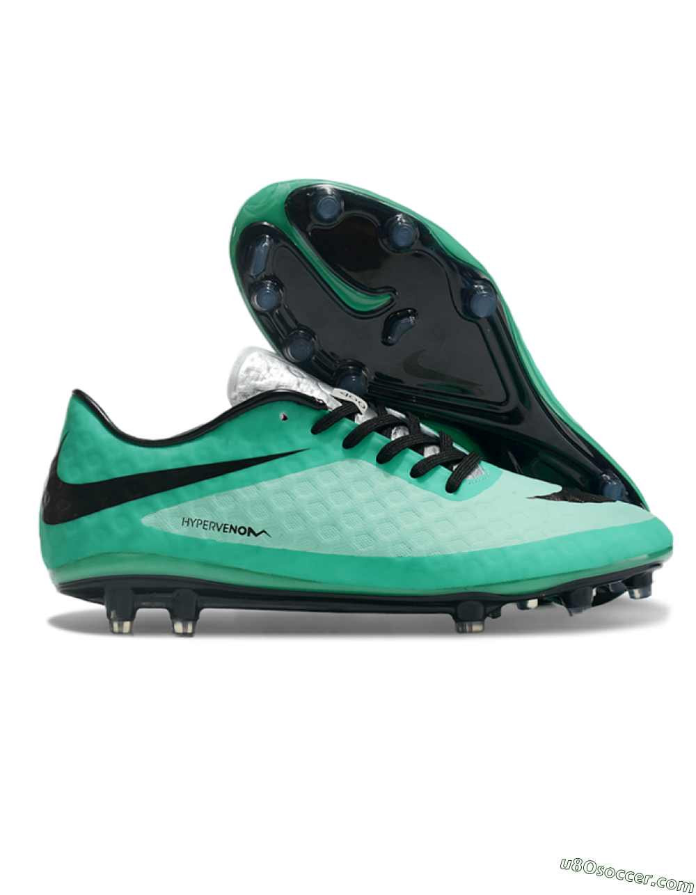 Nike Hypervenom Phantom FG Firm Ground Soccer Cleats - Green/Black/Silver 1