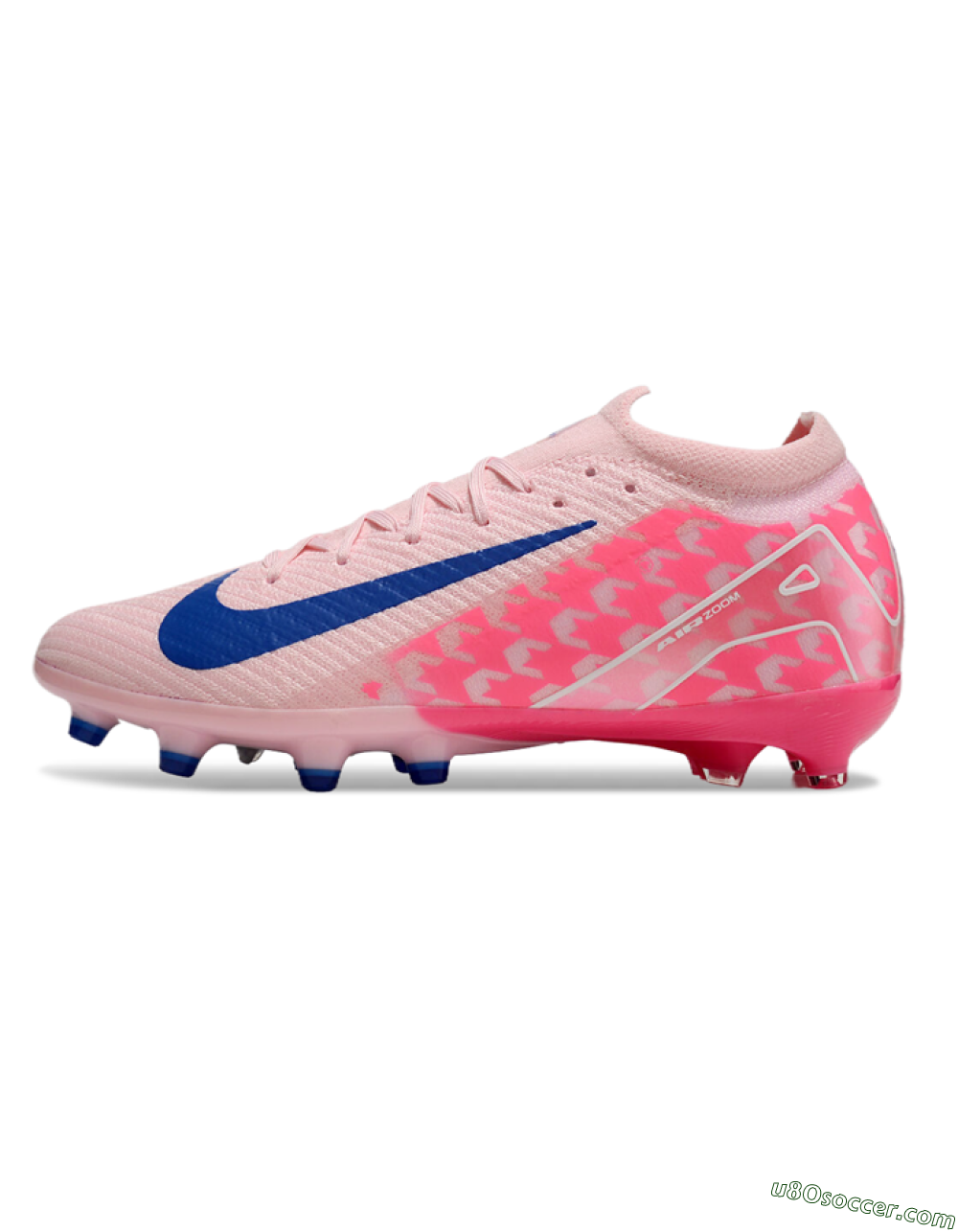 Nike Air Zoom Mercurial Vapor 16 Elite AG Artificial Grass Soccer Cleats - Pink/Blue/White 2