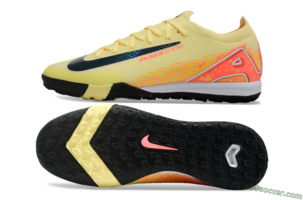 Nike Air Zoom Mercurial Vapor 16 Elite TF Artificial Turf Soccer Shoes - Yellow/Black/Red 0