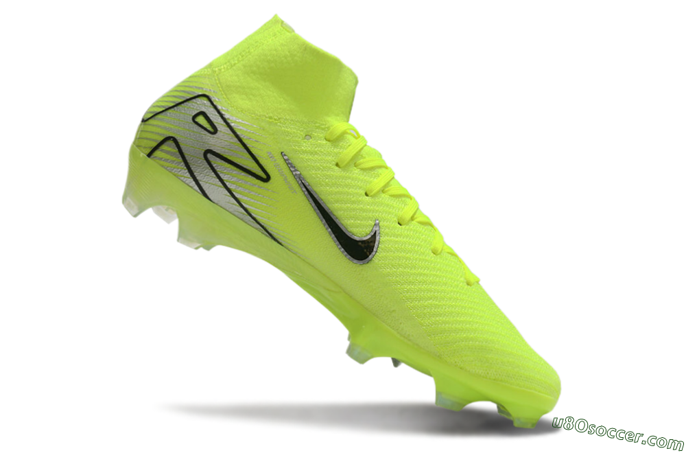 Nike Air Zoom Mercurial Superfly 10 Elite FG Firm Ground Soccer Cleats - Yellow/Black/Silver 4
