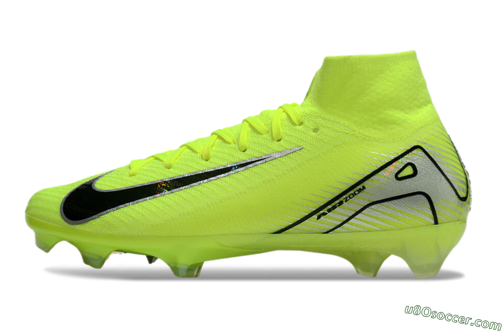 Nike Air Zoom Mercurial Superfly 10 Elite FG Firm Ground Soccer Cleats - Yellow/Black/Silver 2