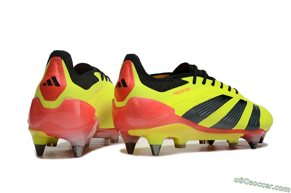 Adidas Predator 24 Elite SG Soft Ground Soccer Cleats - Yellow/Black/Red 6