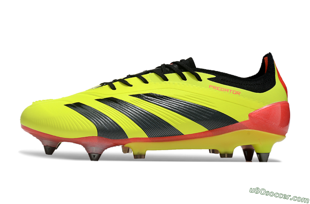 Adidas Predator 24 Elite SG Soft Ground Soccer Cleats - Yellow/Black/Red 2