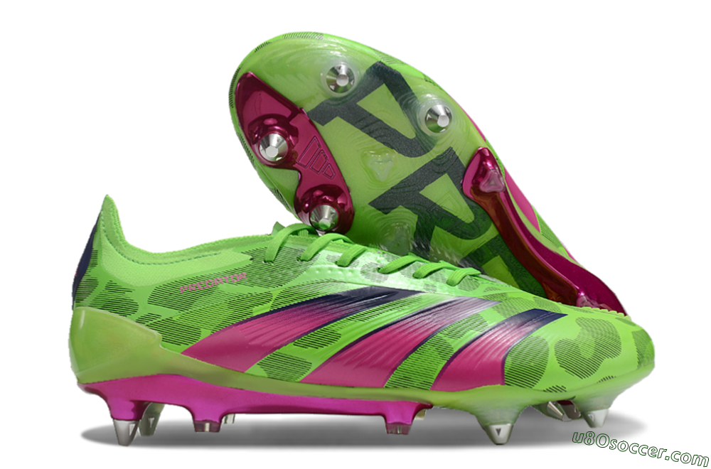 Adidas Predator 24 Elite SG Soft Ground Soccer Cleats - Yellow/Purple/Pink 1