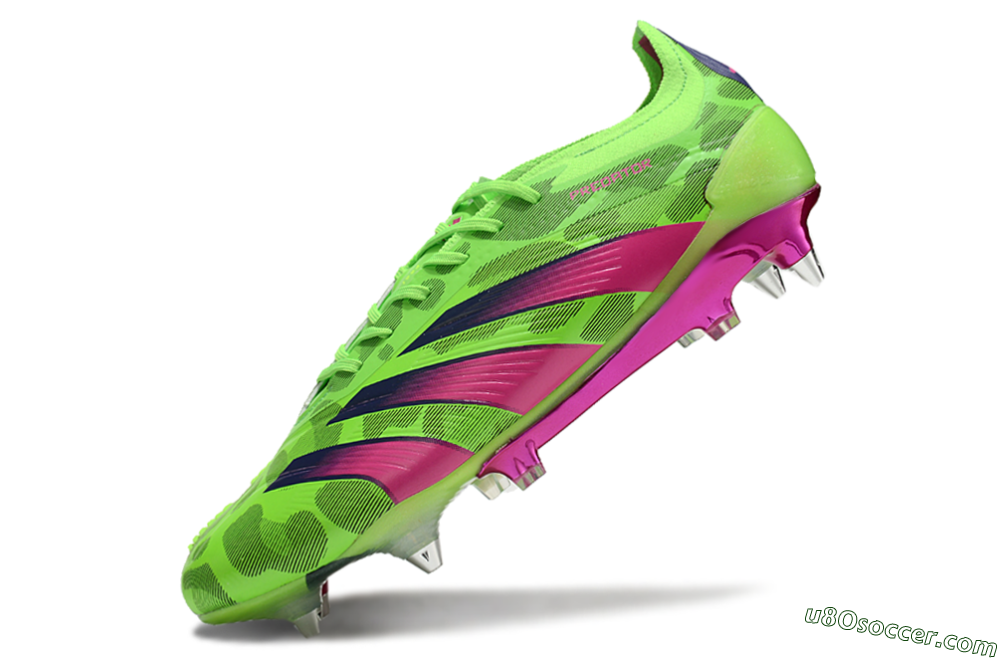 Adidas Predator 24 Elite SG Soft Ground Soccer Cleats - Yellow/Purple/Pink 5