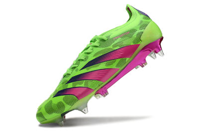 Adidas Predator 24 Elite SG Soft Ground Soccer Cleats - Yellow/Purple/Pink