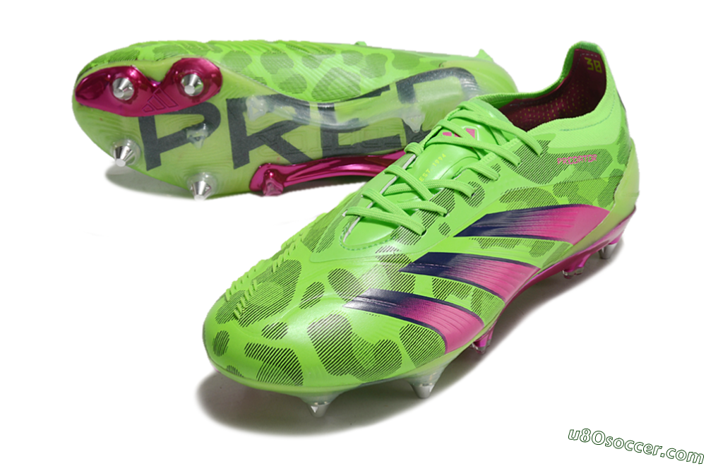 Adidas Predator 24 Elite SG Soft Ground Soccer Cleats - Yellow/Purple/Pink 3