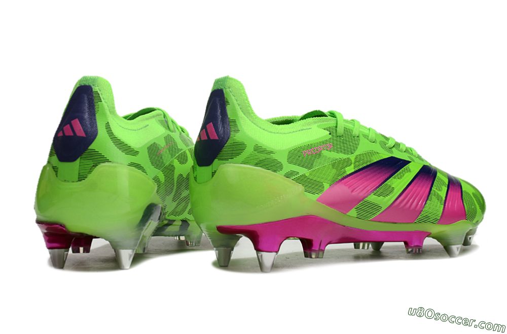 Adidas Predator 24 Elite SG Soft Ground Soccer Cleats - Yellow/Purple/Pink 6
