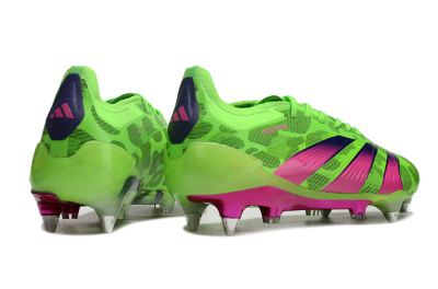Adidas Predator 24 Elite SG Soft Ground Soccer Cleats - Yellow/Purple/Pink