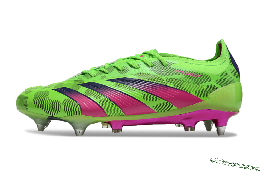 Adidas Predator 24 Elite SG Soft Ground Soccer Cleats - Yellow/Purple/Pink 2