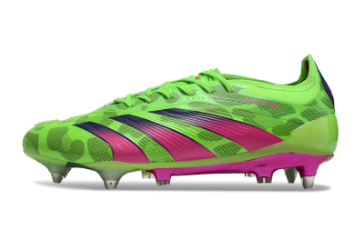 Adidas Predator 24 Elite SG Soft Ground Soccer Cleats - Yellow/Purple/Pink