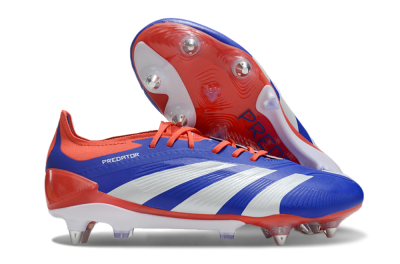 Adidas Predator Elite Foldover Tongue SG Soft Ground Soccer Cleats - Blue/White/Red