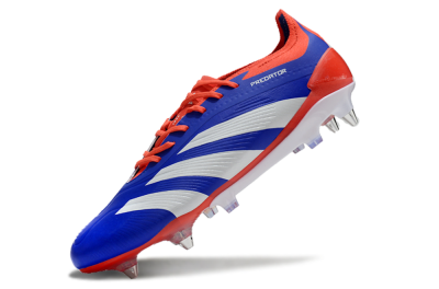 Adidas Predator Elite Foldover Tongue SG Soft Ground Soccer Cleats - Blue/White/Red