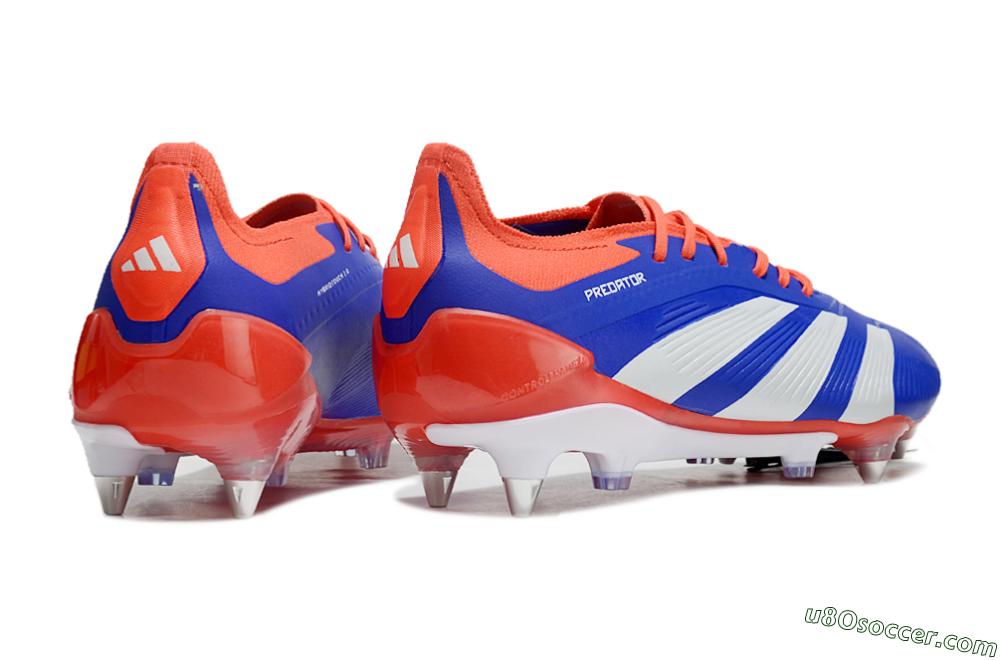 Adidas Predator Elite Foldover Tongue SG Soft Ground Soccer Cleats - Blue/White/Red 6