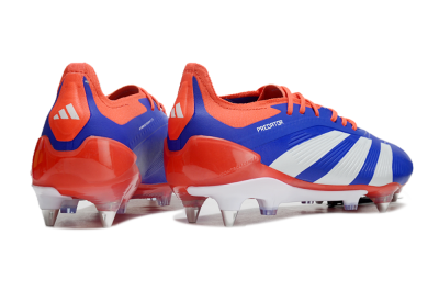 Adidas Predator Elite Foldover Tongue SG Soft Ground Soccer Cleats - Blue/White/Red