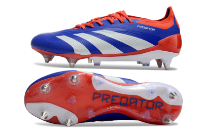 Adidas Predator Elite Foldover Tongue SG Soft Ground Soccer Cleats - Blue/White/Red