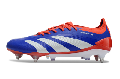 Adidas Predator Elite Foldover Tongue SG Soft Ground Soccer Cleats - Blue/White/Red