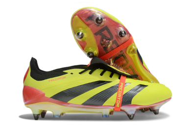 Adidas Predator Elite Foldover Tongue SG Soft Ground Soccer Cleats - Yellow/Black/Red
