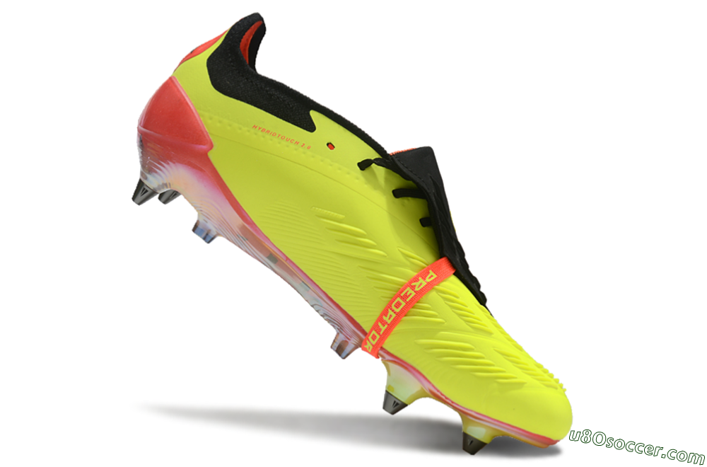 Adidas Predator Elite Foldover Tongue SG Soft Ground Soccer Cleats - Yellow/Black/Red 4
