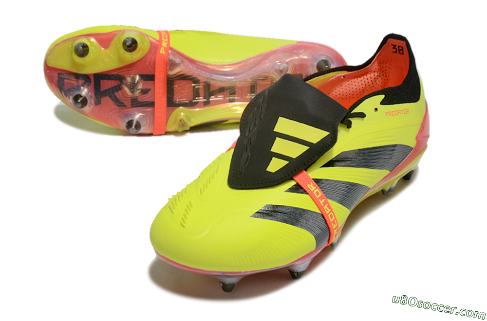 Adidas Predator Elite Foldover Tongue SG Soft Ground Soccer Cleats - Yellow/Black/Red 3
